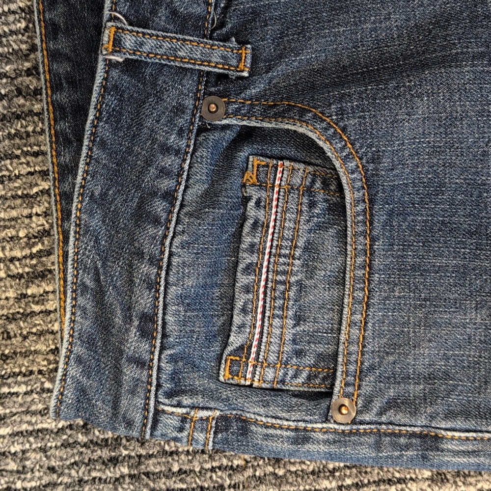 Sun + Stone Patch Jeans Men's Relaxed Fit Med Wash 38x32 - Picture 9 of 13